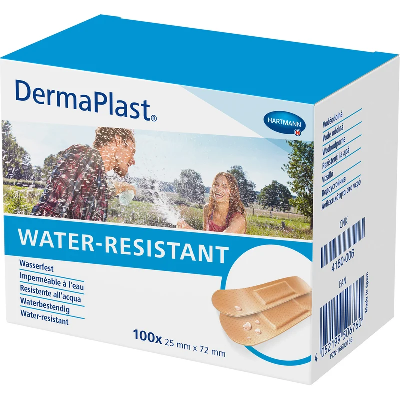 DermaPlast Pflaster water-resistant 25 x 72 cm, 100 St. Pflaster