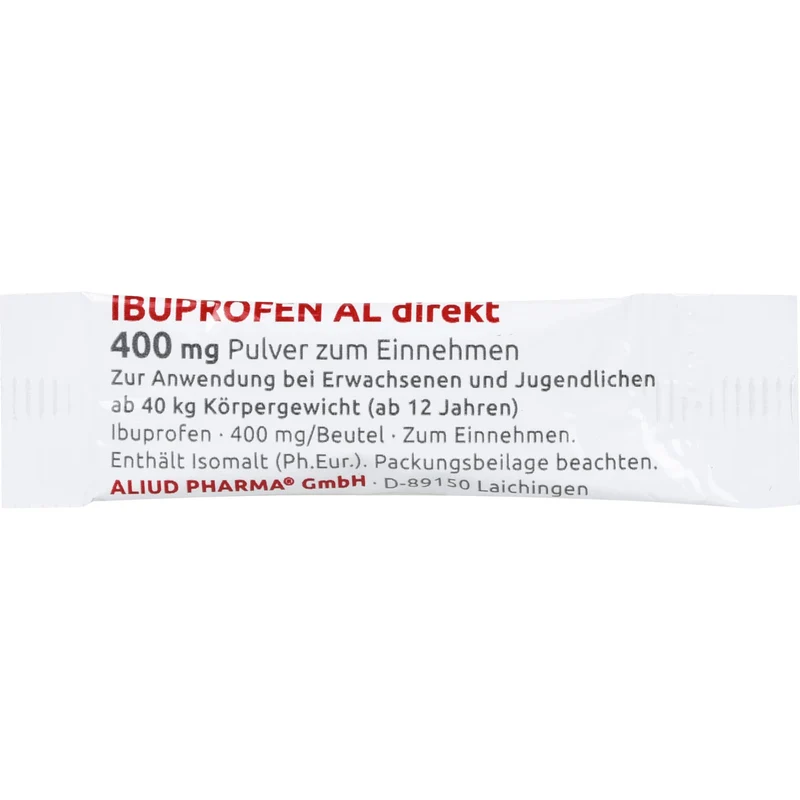 AL Ibuprofen direkt 400 mg Pulver bei Schmerzen und Fieber, 20 St. Pulver
