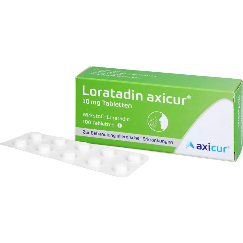 Loratadin axicur 10 mg Tabletten bei allergischen Erkrankungen, 100 St. Tabletten