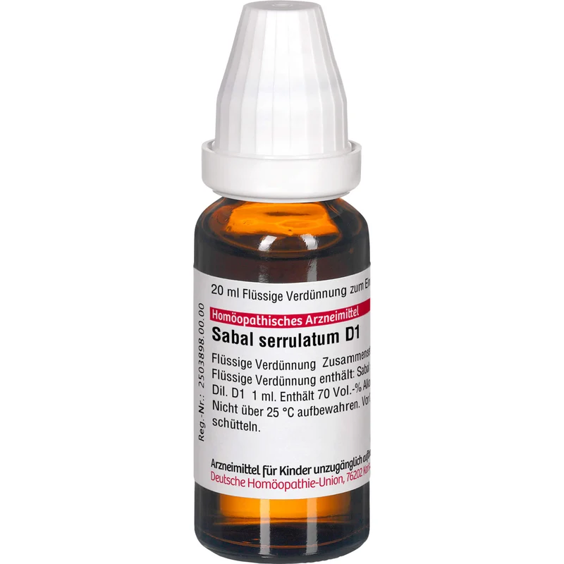 Sabal serrulatum D1 DHU Dilution, 20 ml Lösung