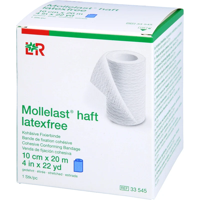 Mollelast haft latexfrei blau 10cm x 20m gedehnt, 1 St BIN