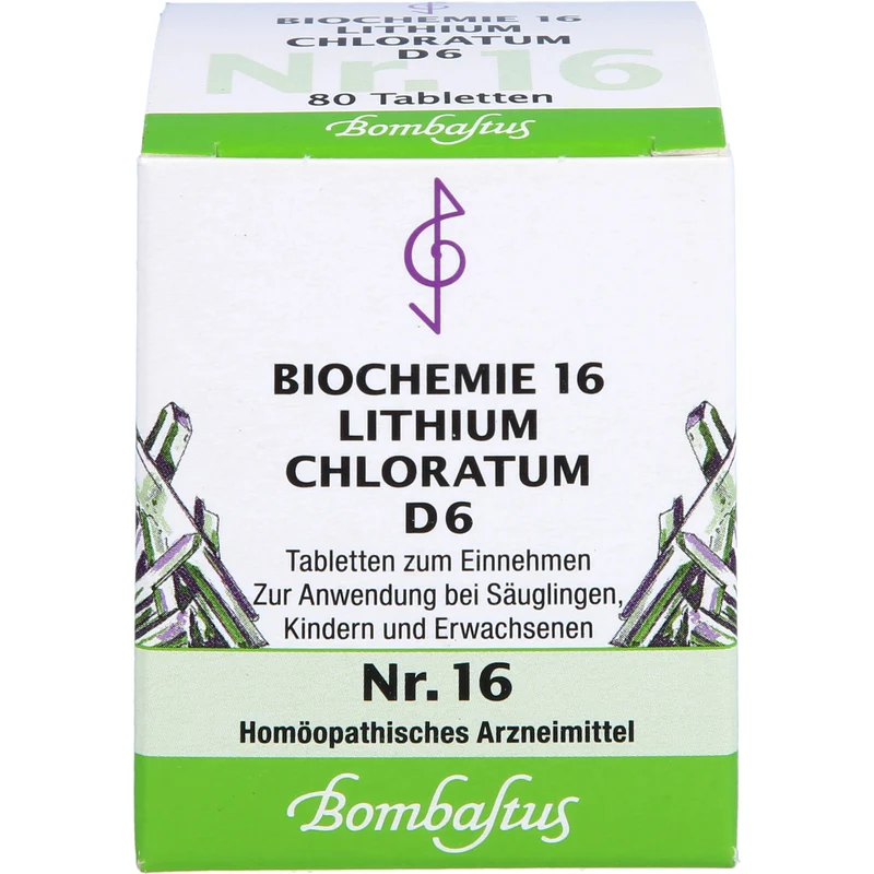 Bombastus Biochemie 16 Lithium chloratum D6 Tabletten, 80 St. Tabletten