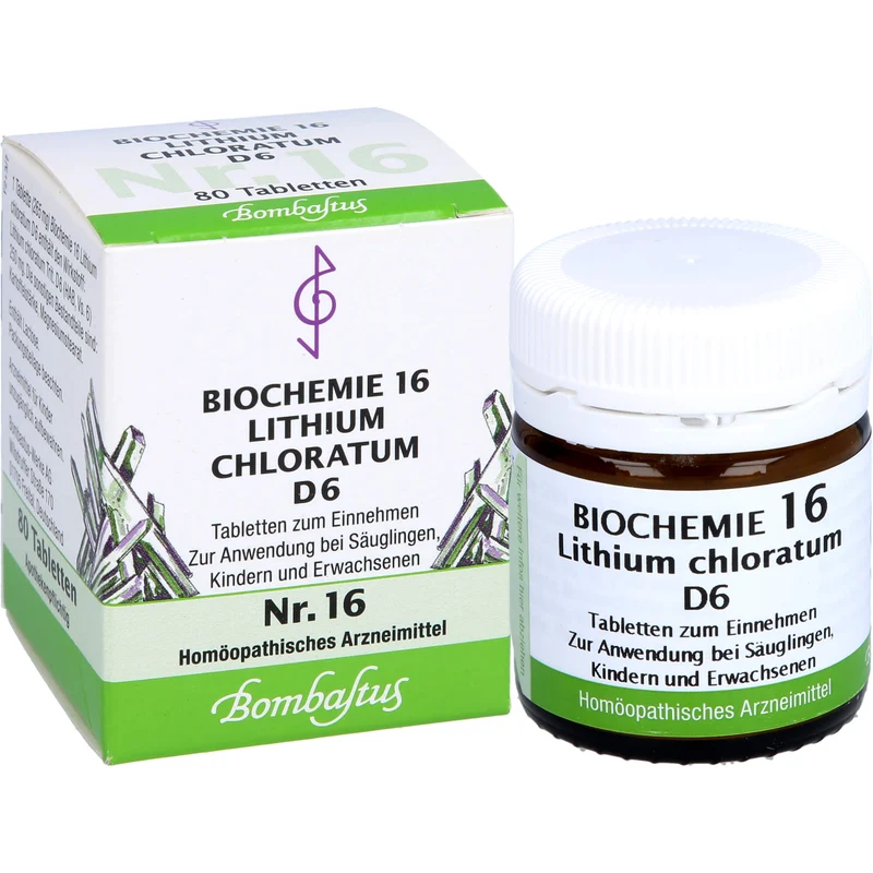 Bombastus Biochemie 16 Lithium chloratum D6 Tabletten, 80 St. Tabletten