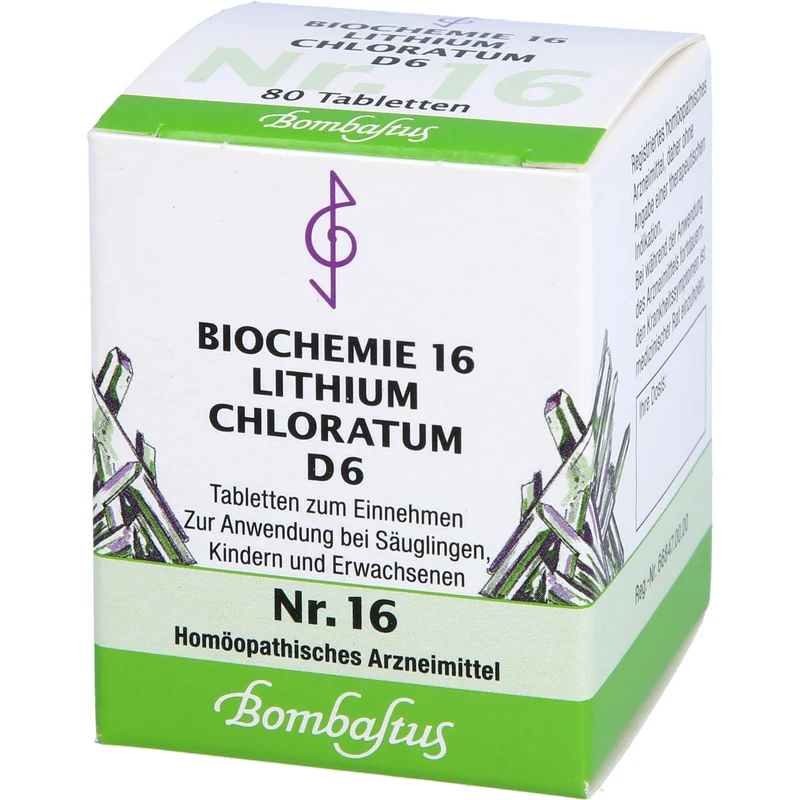 Bombastus Biochemie 16 Lithium chloratum D6 Tabletten, 80 St. Tabletten