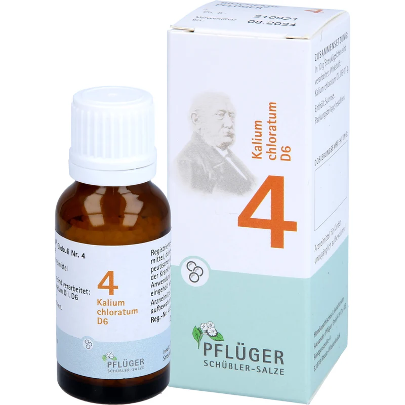 Biochemie Nr.4 Kalium chloratum D6 Pflüger Globuli, 15 g GLO