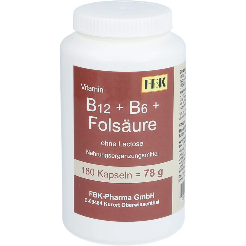 B12 + B6 + Folsaeure O Lac, 180 St KAP