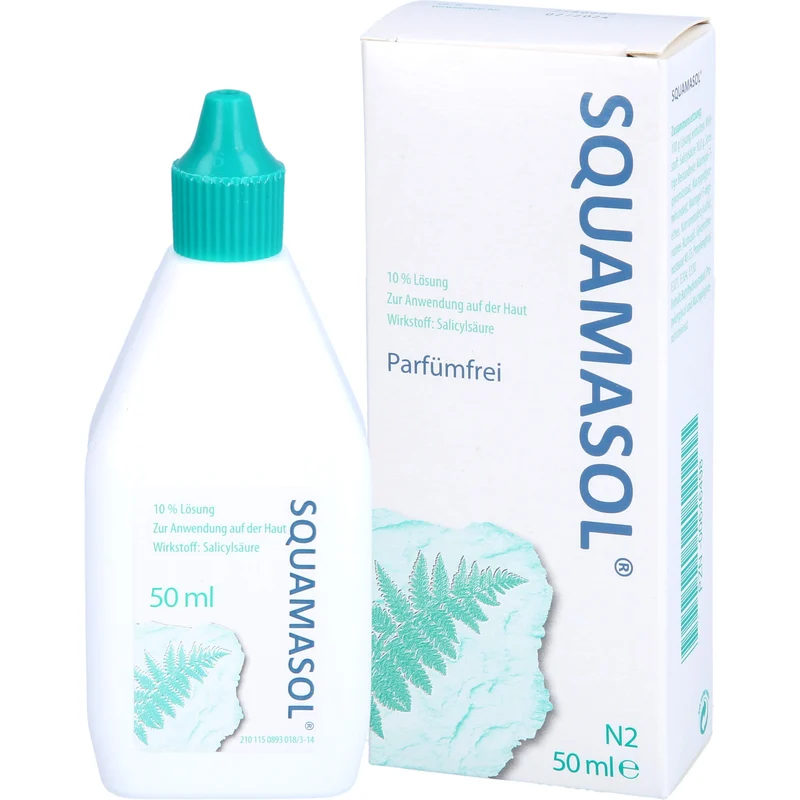 Squamasol 10 % Lösung zur Lösung von Schuppen und Krusten bei Kopfhauterkrankungen, 50 ml Lösung