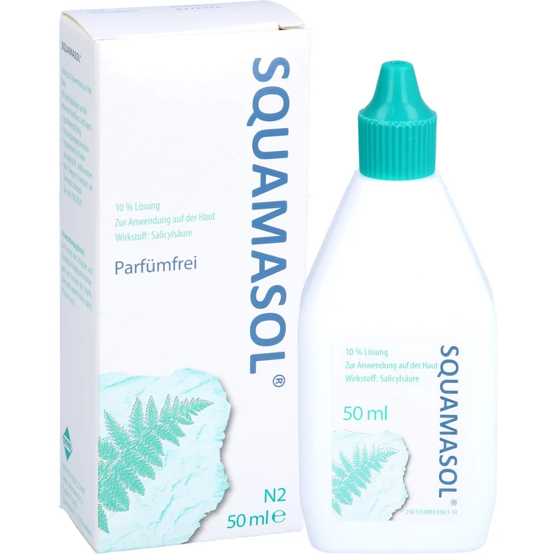 Squamasol 10 % Lösung zur Lösung von Schuppen und Krusten bei Kopfhauterkrankungen, 50 ml Lösung