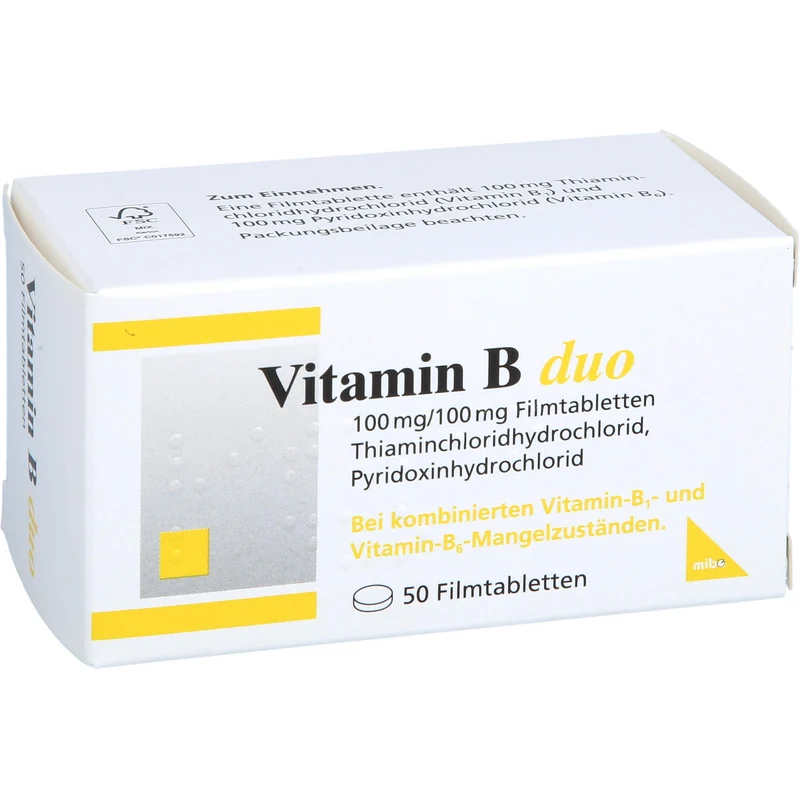 Mibe Vitamin B duo Filmtabletten, 50 St. Tabletten
