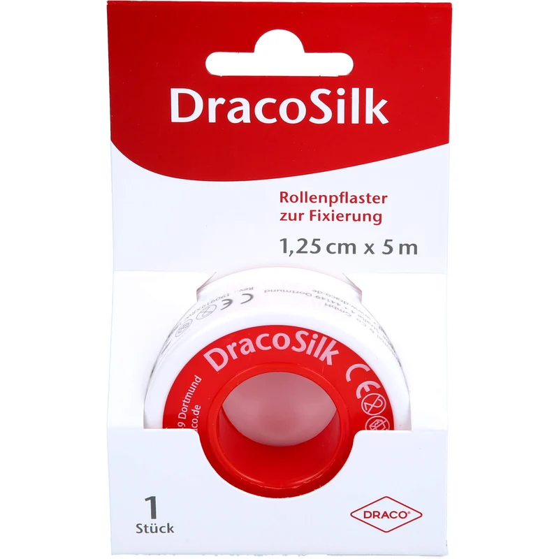 Dracosilk-Rollenpflaster 5 m x 1,25 cm, 1 St. Pflaster