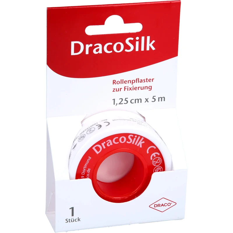 Dracosilk-Rollenpflaster 5 m x 1,25 cm, 1 St. Pflaster