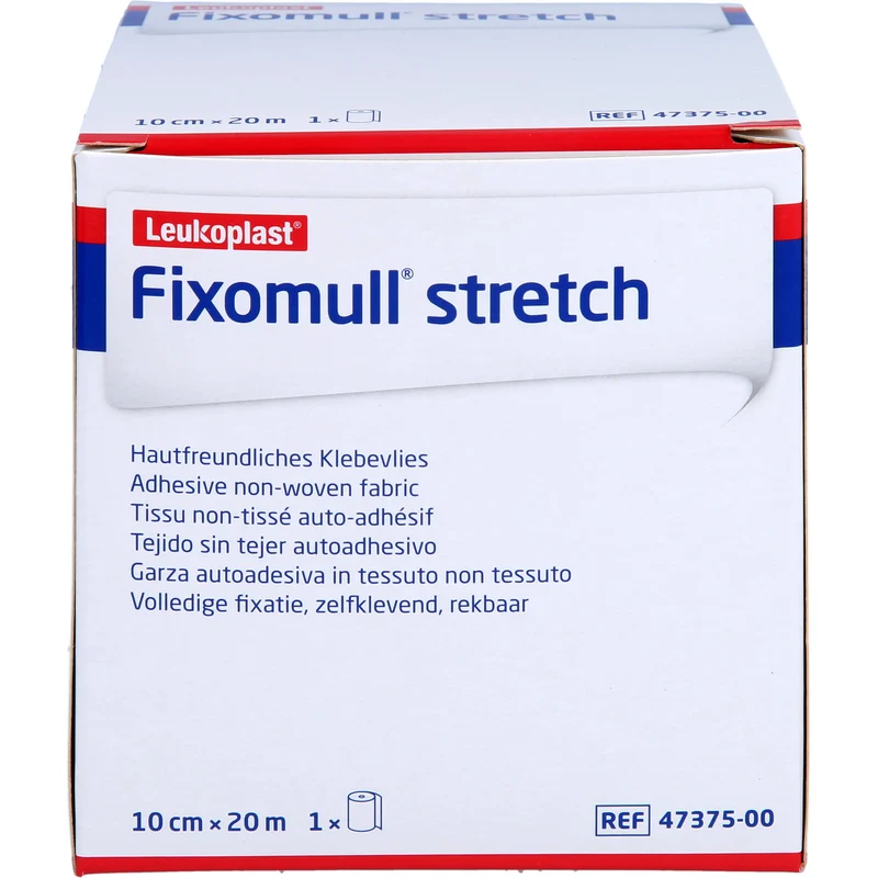 Fixomull Stretch 20 m x 10 cm hypoallergenes Klebevlies zur vollflächigen Verbandfixierung, 1 St. Pflaster