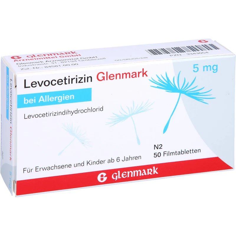 Levocetirizin Glenmark 5 mg Filmtabletten, 50 St FTA