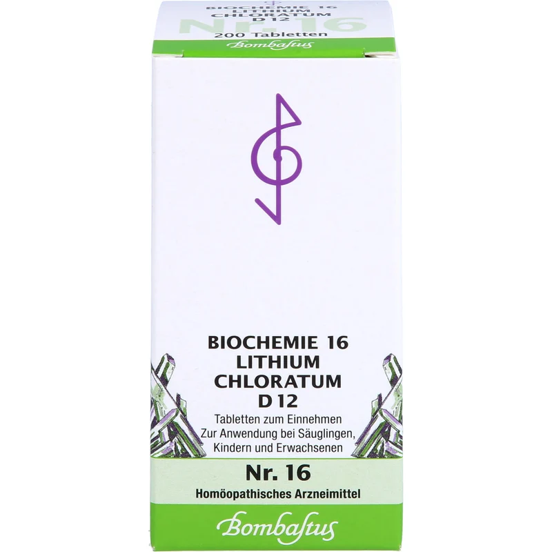 Bombastus Biochemie 16 Lithium chloratum D12 Tabletten, 200 St. Tabletten