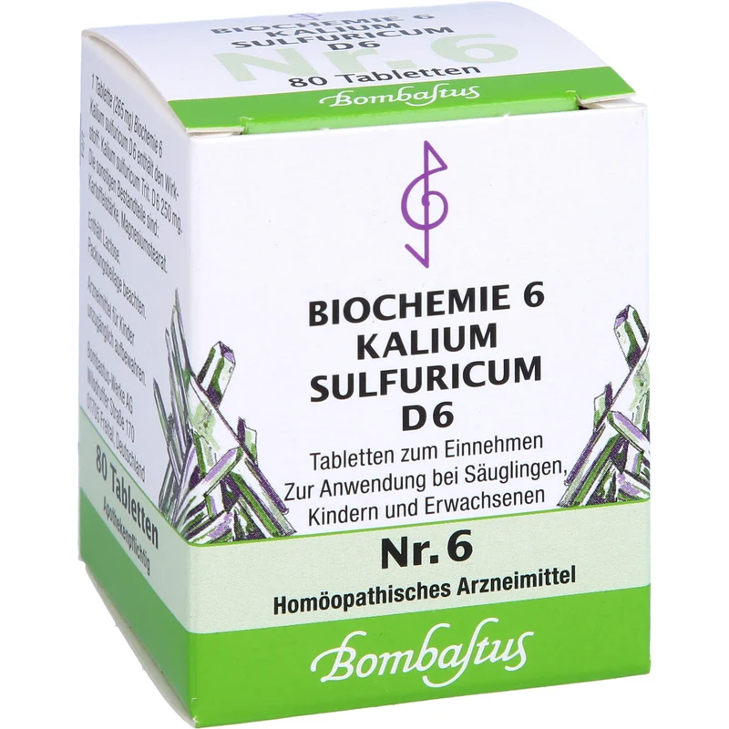 Biochemie 6 Kalium sulfuricum Bombastus D6 Tbl., 80 St TAB