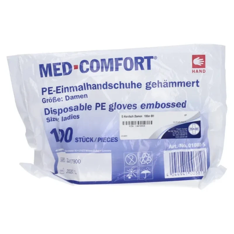 PARAM PE Einmalhandschuhe Damen, 100 St. Handschuhe