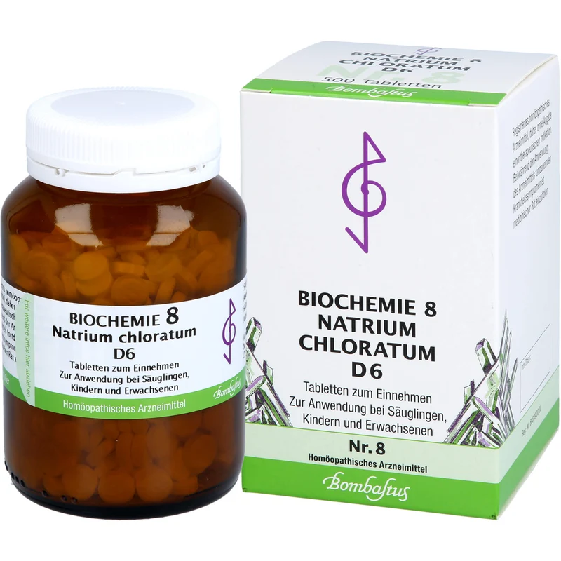 Biochemie 8 Natrium chloratum Bombastus D6 Tbl., 500 St TAB