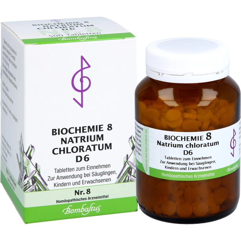 Biochemie 8 Natrium chloratum Bombastus D6 Tbl., 500 St TAB
