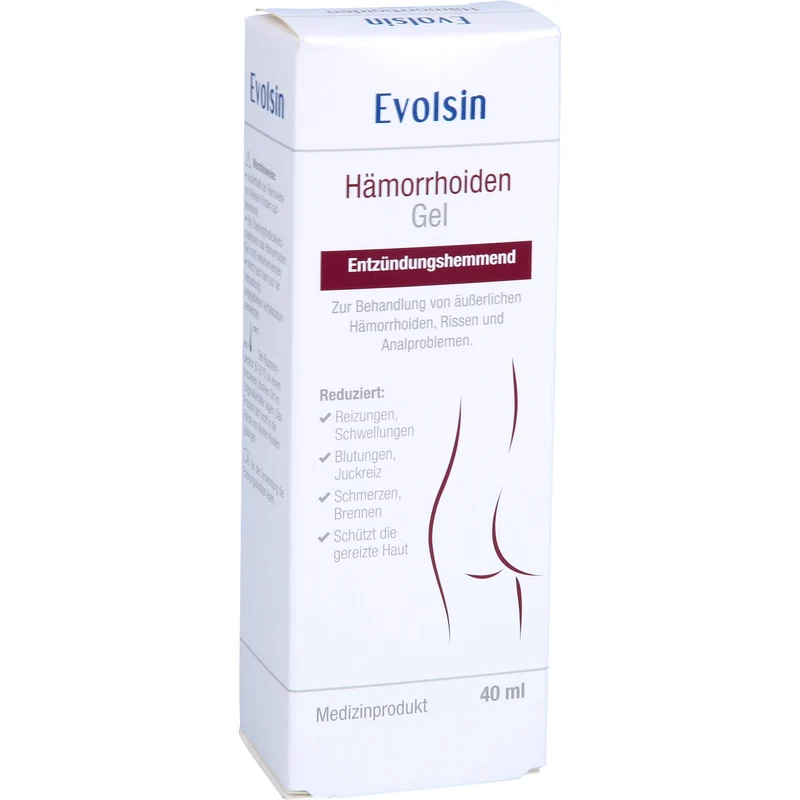 Evolsin Hämorrhoiden Gel entzündungshemmend gegen Brennen, Schmerz & Juckreiz, 40 ml Gel