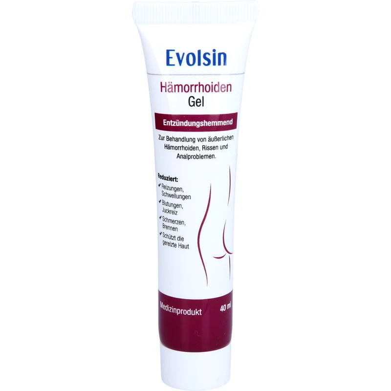 Evolsin Hämorrhoiden Gel entzündungshemmend gegen Brennen, Schmerz & Juckreiz, 40 ml Gel