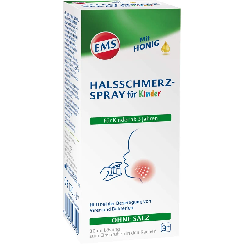 EMS Halsschmerzspray für Kinder mit Honig, 30 ml Lösung