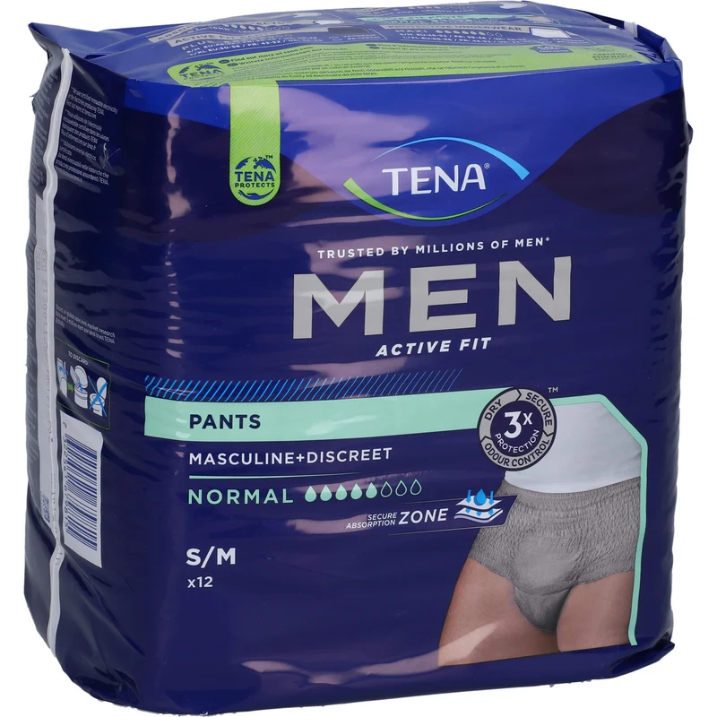 TENA Men Act.Fit Inkontinenz Pants Norm. S/M grau, 12 St. Pants