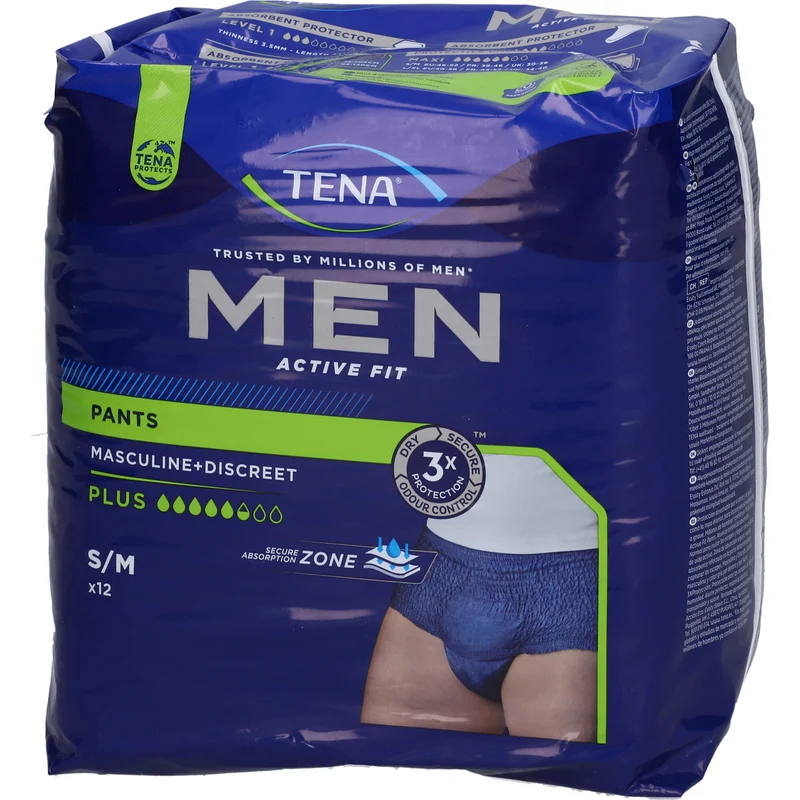 TENA Men Act.Fit Inkontinenz Pants Plus S/M blau, 12 St