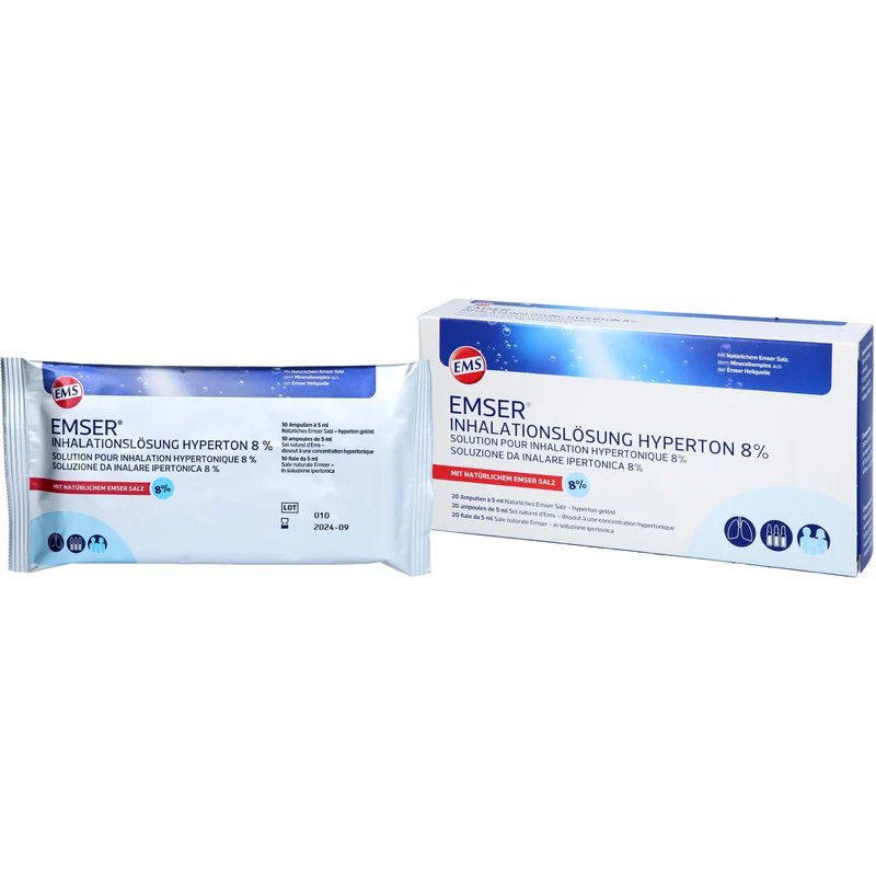 Emser Inhalationslösung hyperton 8%, 20 St. Ampullen