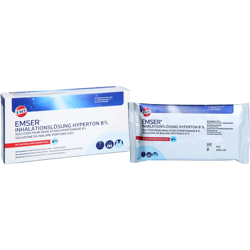 Emser Inhalationslösung hyperton 8%, 20 St. Ampullen