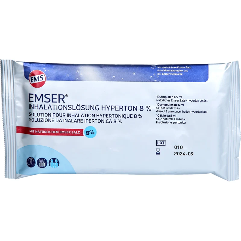 Emser Inhalationslösung hyperton 8%, 20 St. Ampullen