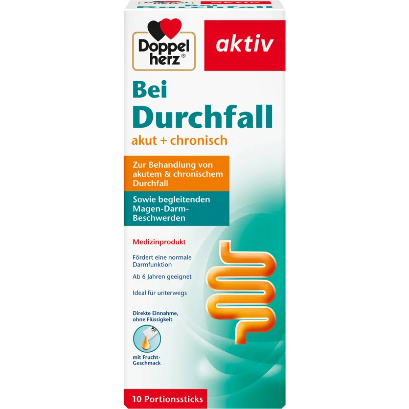 Doppelherz Lösung bei Durchfall, 10 St. Sticks