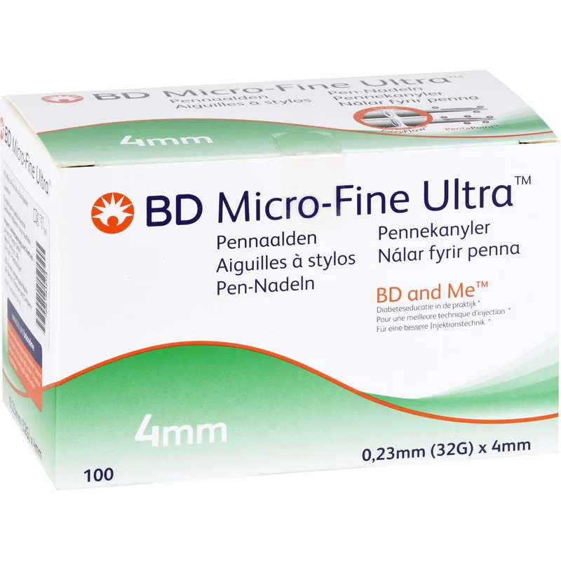 BD MICRO FINE Ultra Pen-Nadeln 0,23x4mm, 100 St. Kanülen