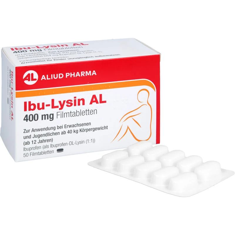 Ibu-Lysin AL 400 mg Filmtabletten bei akuten Schmerzen, 50 St. Tabletten