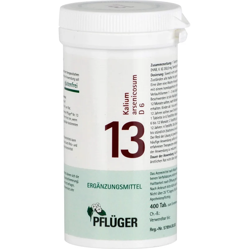 Pflüger Biochemie Nr.13 Kalium arsenicosum D6 Tabletten, 400 St. Tabletten
