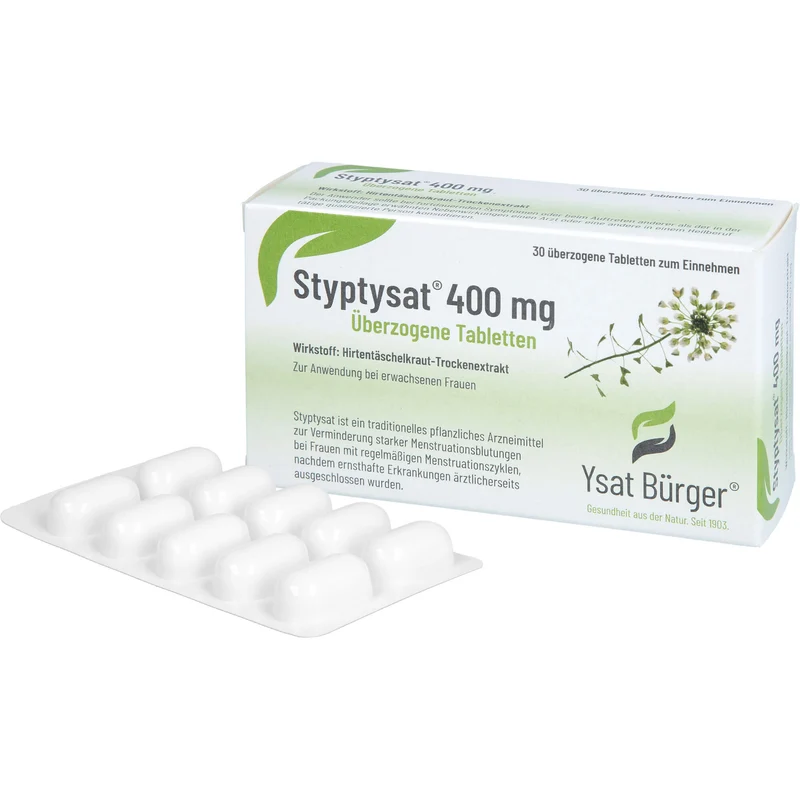 Styptysat 400 mg Tabletten zur Verminderung starker Menstruationsblutungen bei Frauen, 30 St. Tabletten