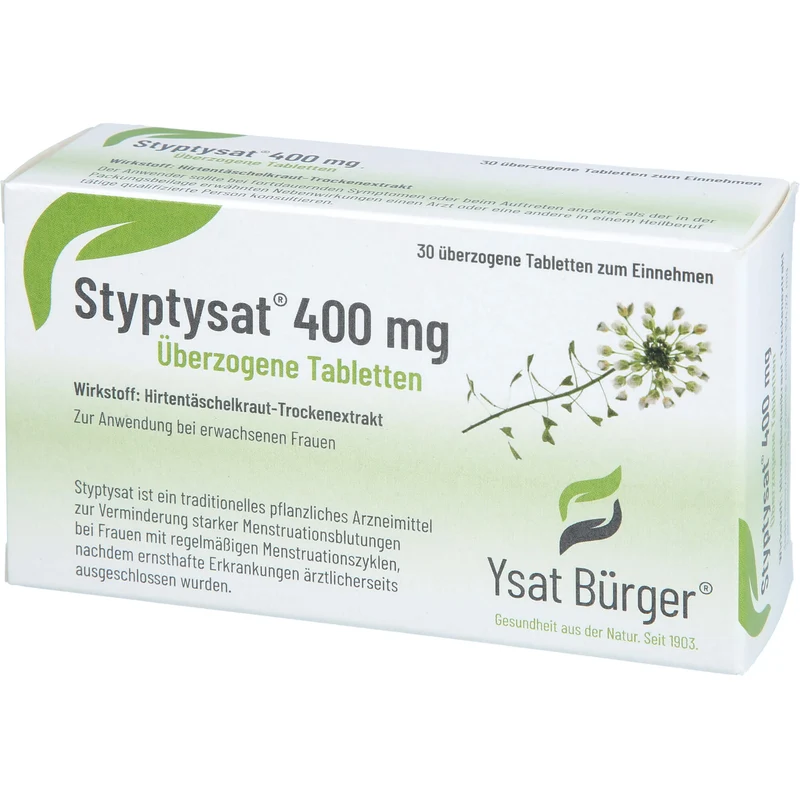 Styptysat 400 mg Tabletten zur Verminderung starker Menstruationsblutungen bei Frauen, 30 St. Tabletten