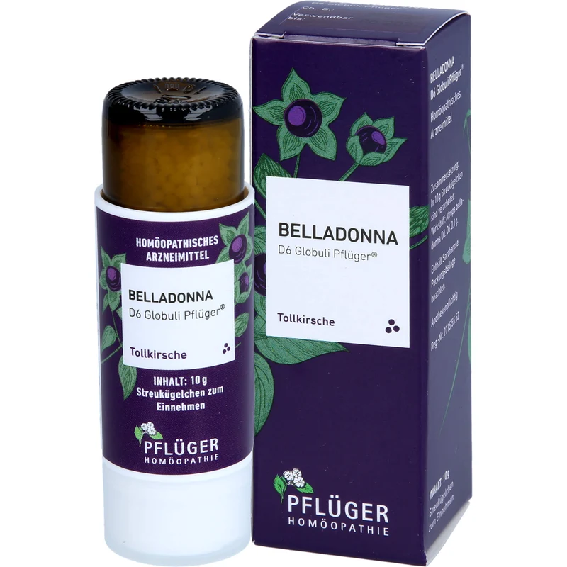Pflüger Belladonna D6 Globuli Dosierspender, 10 g Globuli