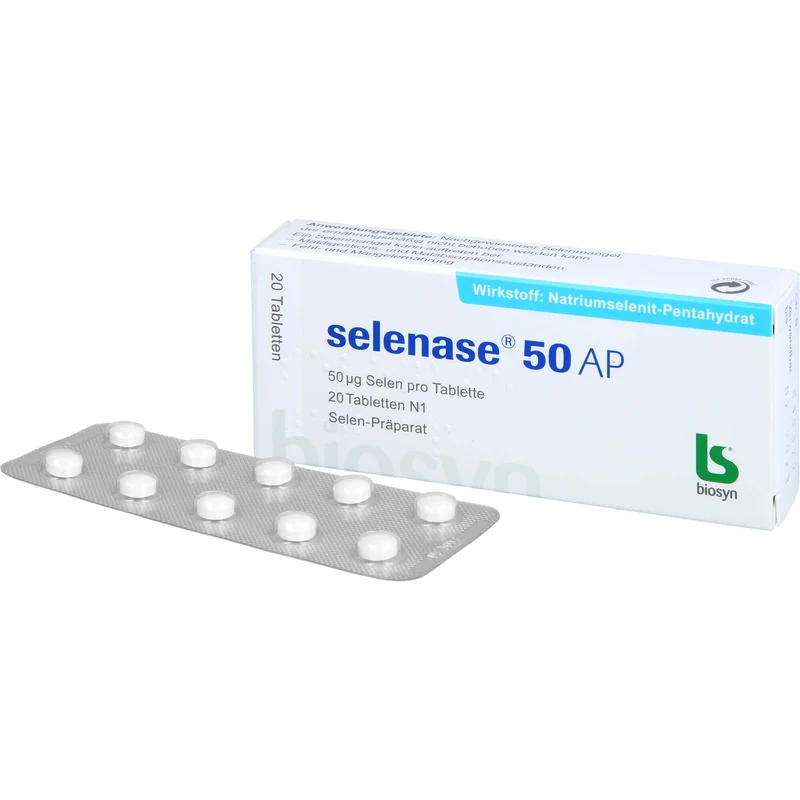Selenase 50 AP Tabletten bei nachgewiesenem Selenmangel, 20 St. Tabletten