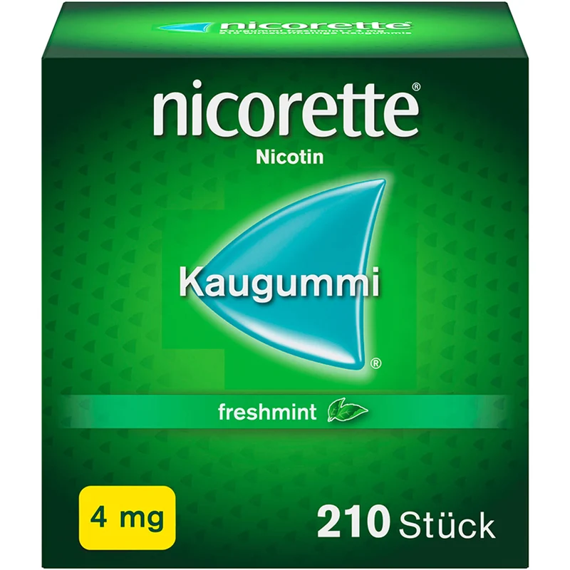 Nicorette Kaugummi 4 mg freshmint zur Rauchentwöhnung, 210 St. Kaugummi