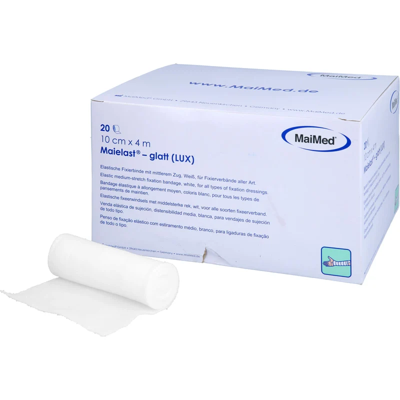 Maielast elastische Fixierbinden glatt 10 cm x 4 m, 20 St. Binde