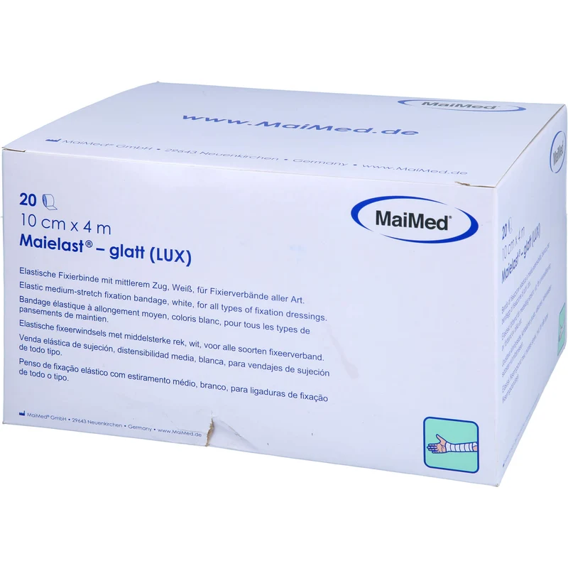 Maielast elastische Fixierbinden glatt 10 cm x 4 m, 20 St. Binde