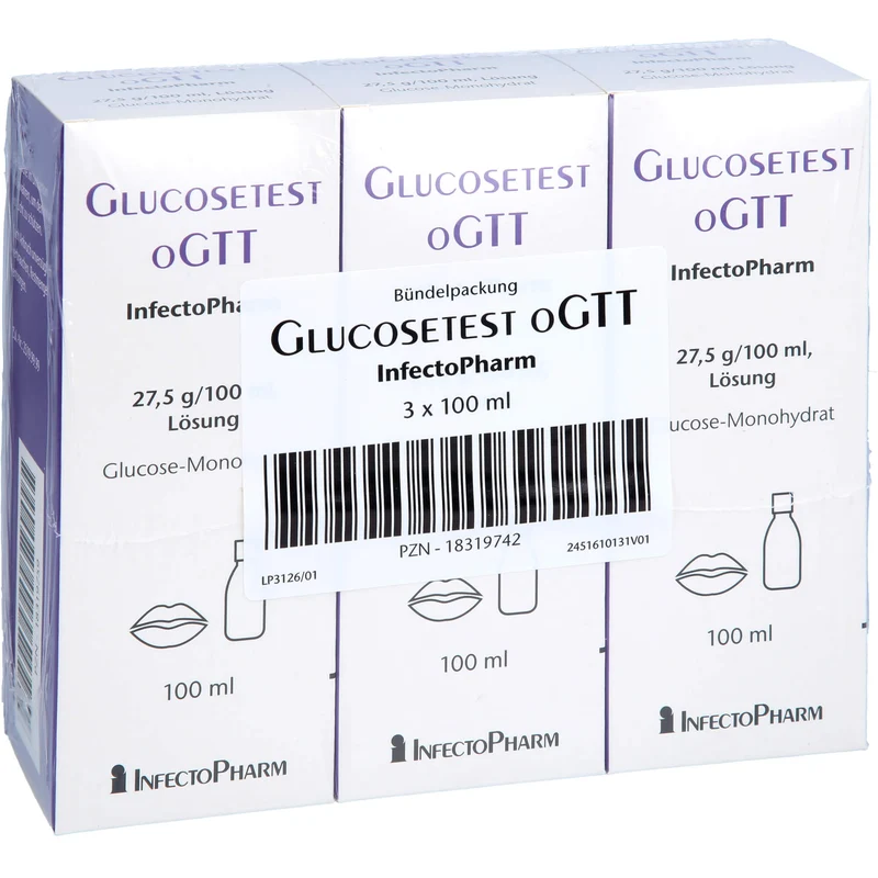 InfectoPharm Glucosetest oGTT Lösung, 100 ml Lösung