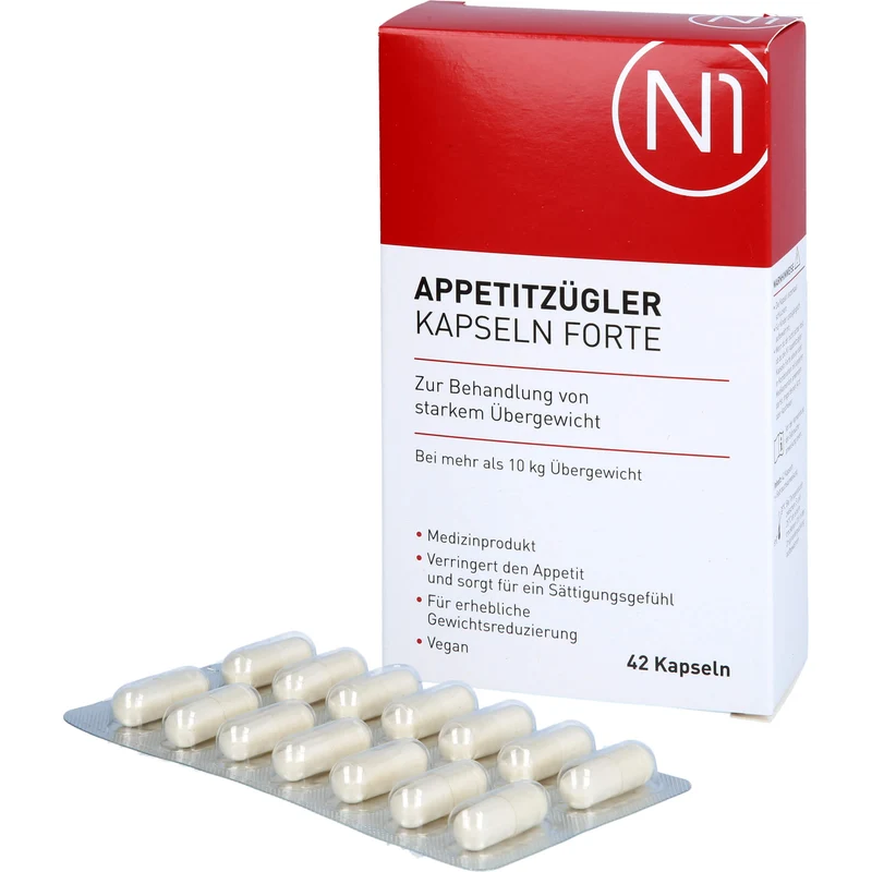N1 Appetitzügler Kapseln Forte bei starkem Übergewicht, 42 St. Kapseln