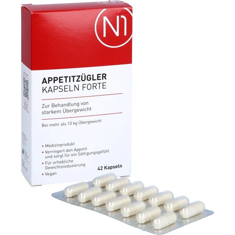 N1 Appetitzügler Kapseln Forte bei starkem Übergewicht, 42 St. Kapseln