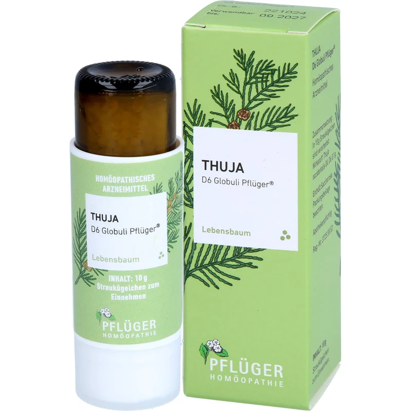 Pflüger Thuja D6 Globuli Dosierspender, 10 g Globuli