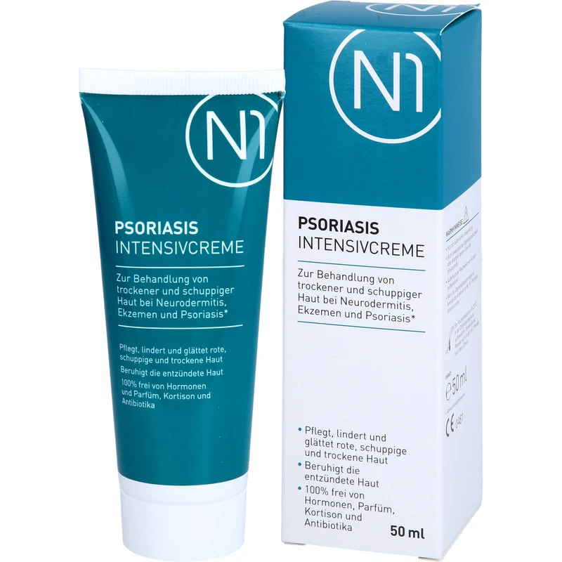 N1 Psoriasis & Neurodermitis Intensivcreme gegen trockene, gereizte & schuppige Haut, 50 ml Creme