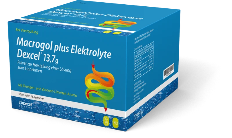 Macrogol Dexcel plus Elektrolyte bei Verstopfung, 50 St. Beutel