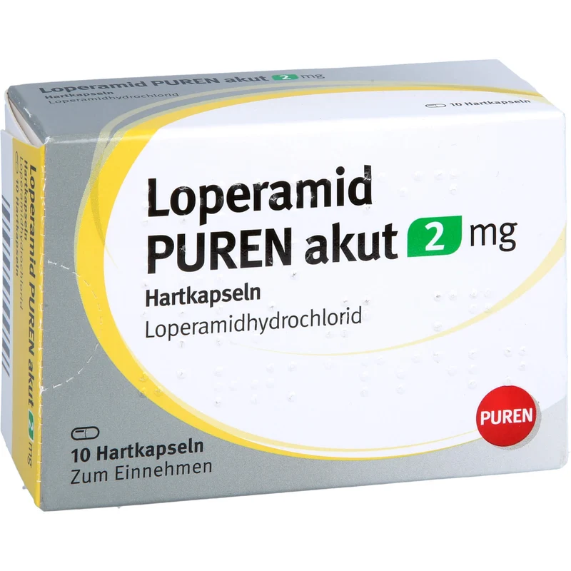 PUREN Loperamid akut 2 mg Hartkapseln zur symptomatischen Behandlung von akuter Diarrhö, 10 St. Kapseln