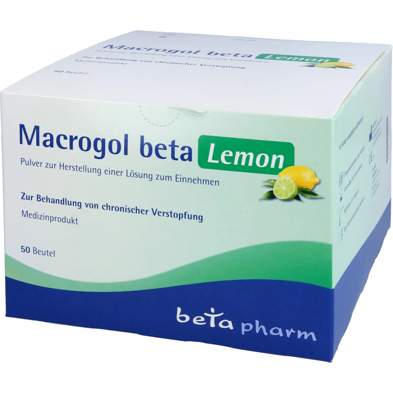 Macrogol beta Lemon Pulver bei chronischer Verstopfung, 50 St. Beutel