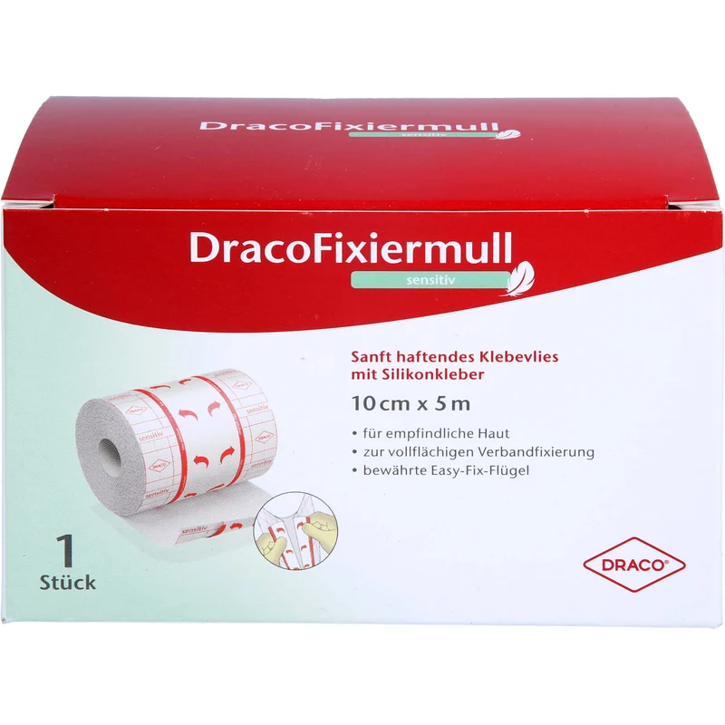 Draco Fixiermull sensitiv 10 cm x 5 m, 1 St VER